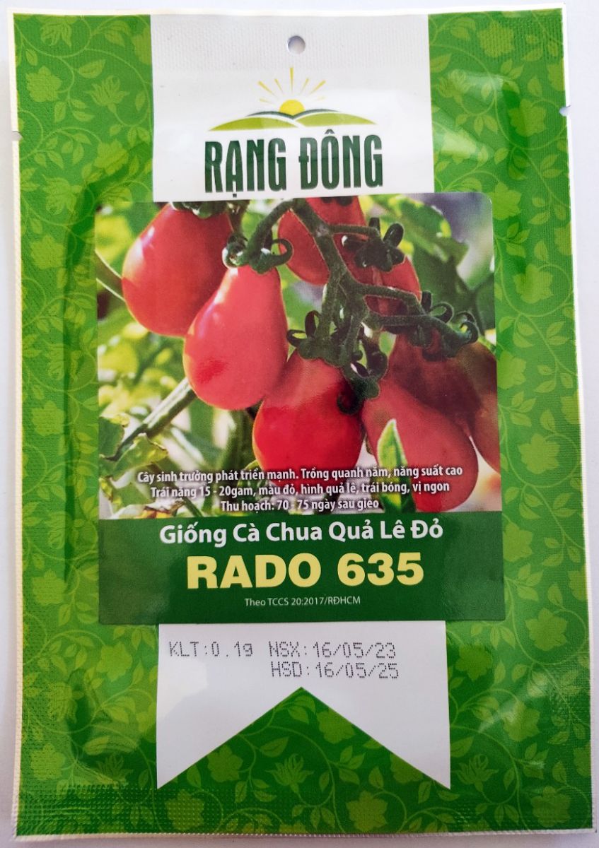 Hạt giống cà chua quả lê đỏ Rado 635