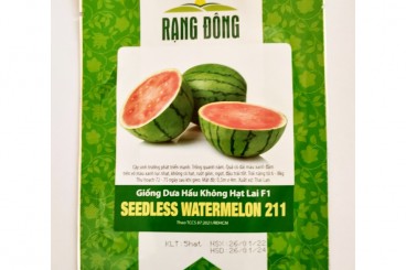 Hạt giống Dưa hấu đỏ tròn không hạt lai F1 Rạng Đông Seedless Watermelon 211