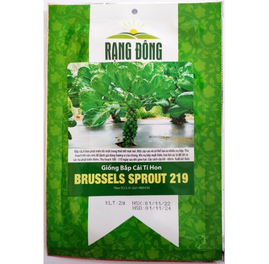 Hạt giống Bắp cải tí hon Rạng Đông Brussels Sprout 219