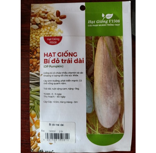 Hạt giống bí đỏ trái dài F1508
