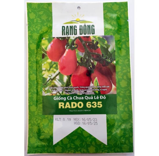 Hạt giống cà chua quả lê đỏ Rado 635