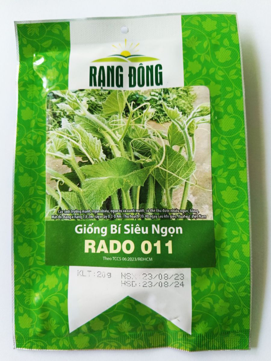 Hạt giống Rau bí siêu ngọn Rado 011